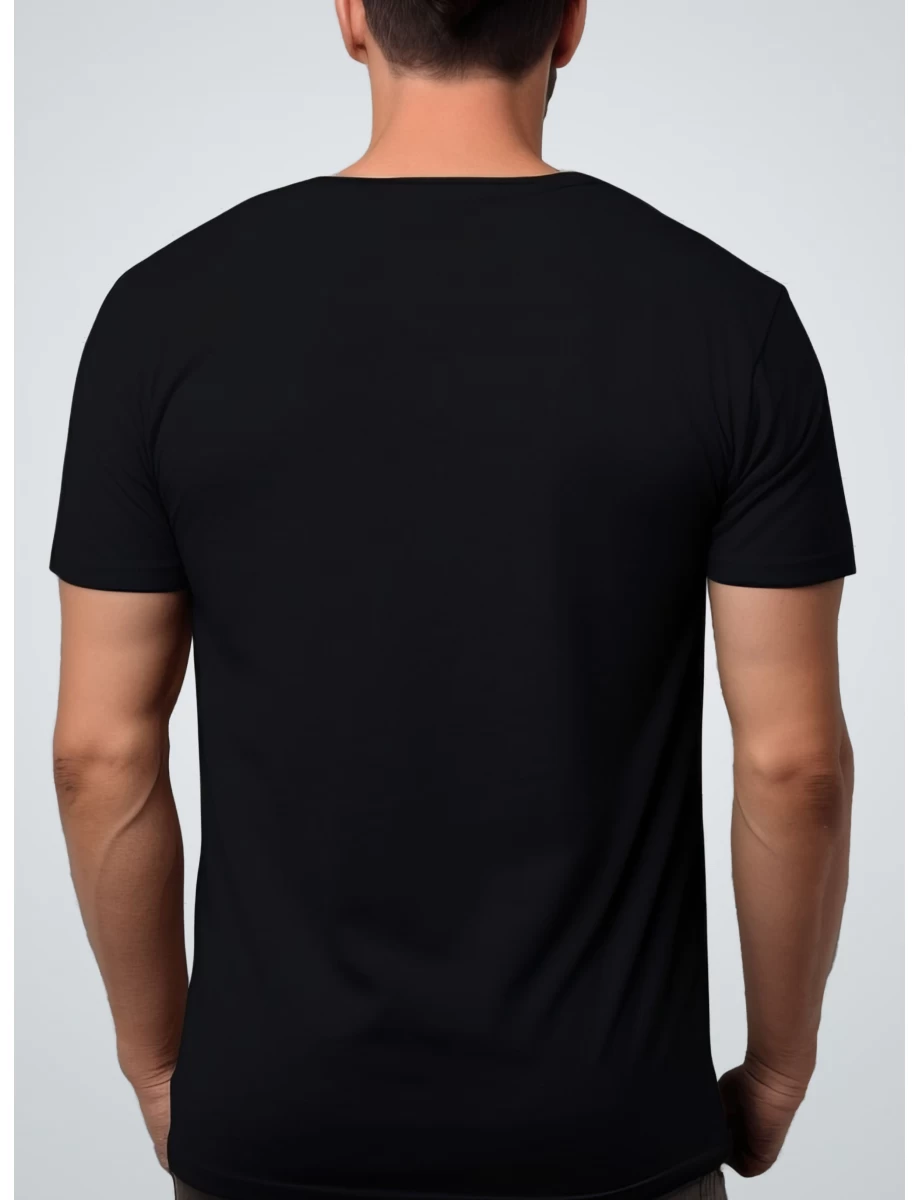 Tricou negru bărbati cu imprimeu STREET VIBES