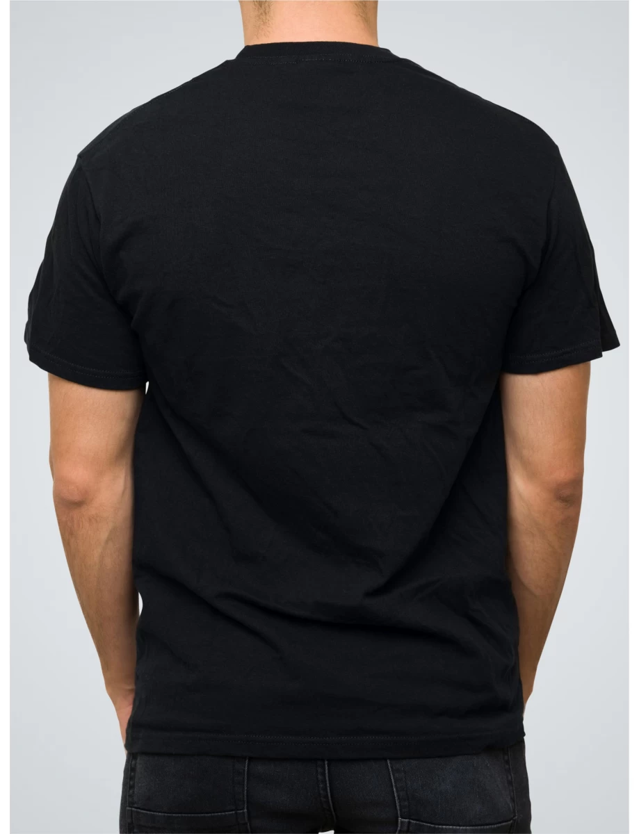 Tricou negru barbati cu imprimeu THE STREET RULER