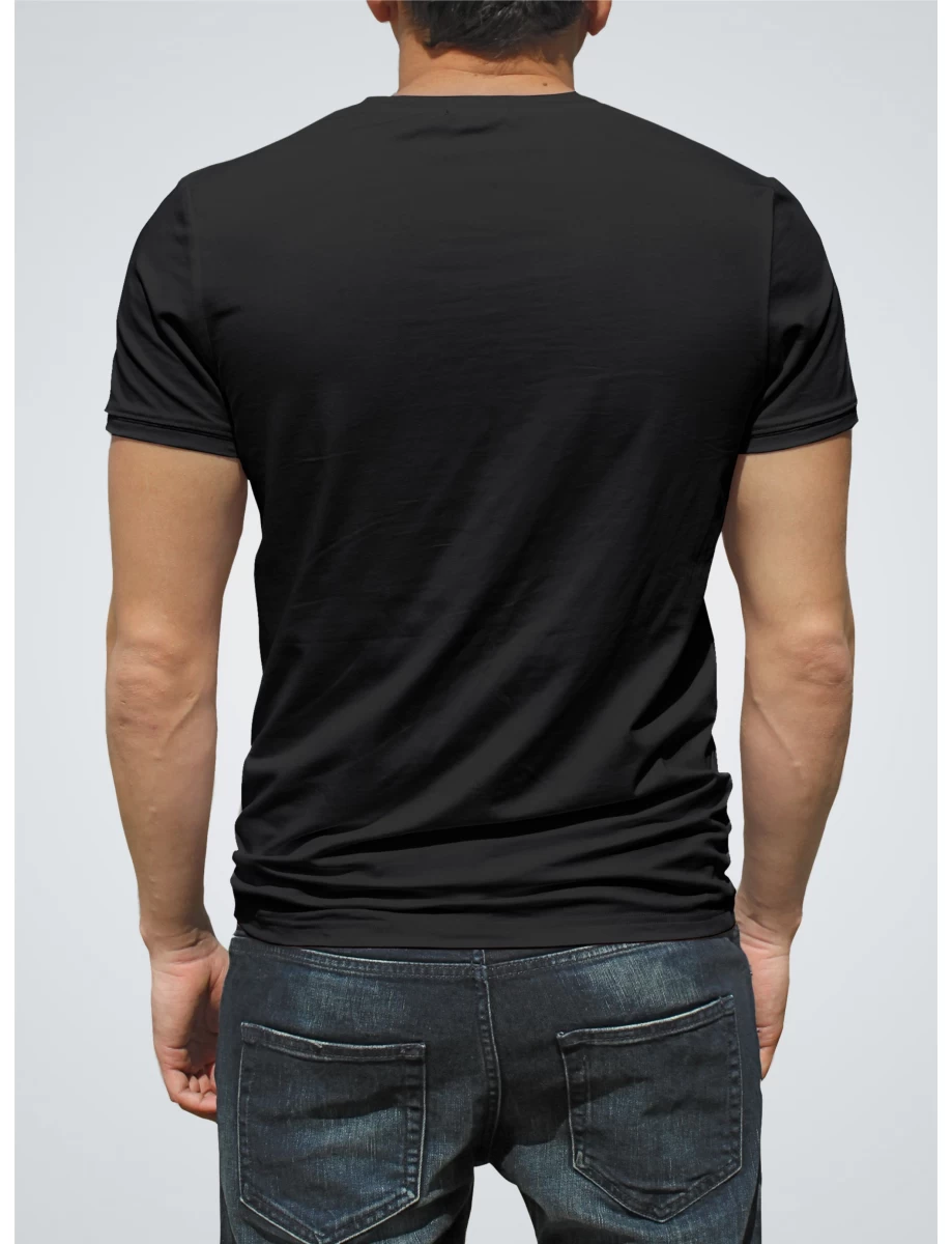 Tricou negru barbati cu imprimeu NO SIGNAL