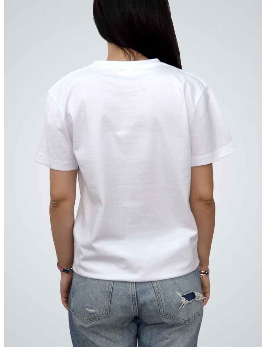 Tricou alb damă cu imprimeu DARKNESS